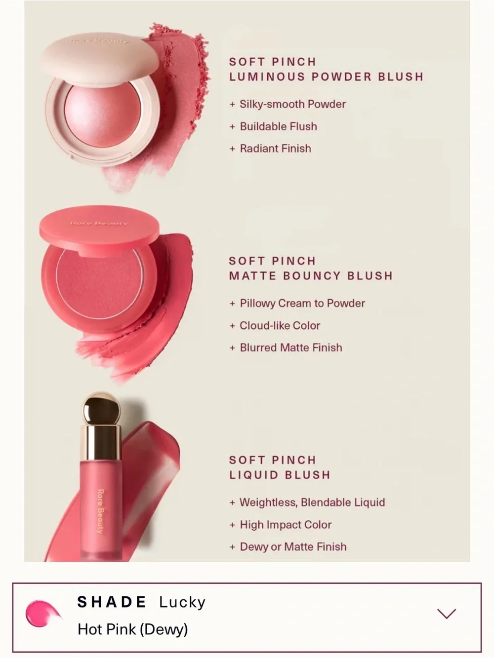 Rare Beauty Blush— Hot Pink (Lucky)